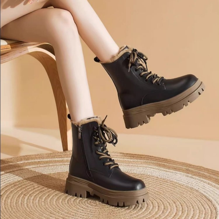 Fleece-lined Winter Combat Boots - Image 2