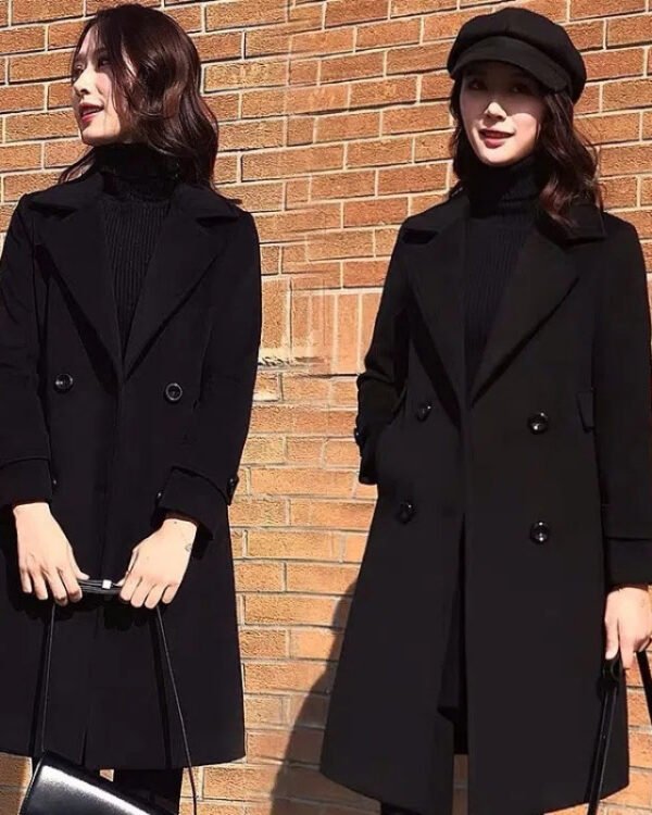 Tailored Black Wool Coat