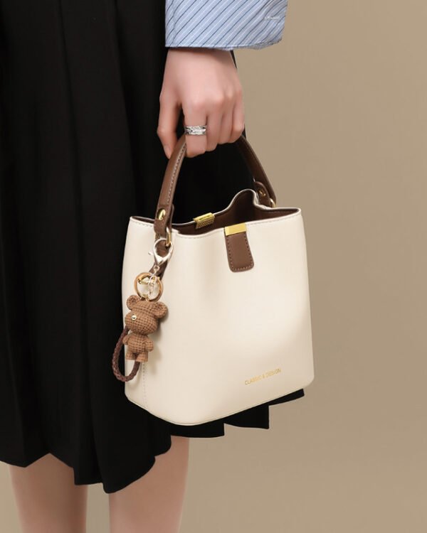 Minimal Leather Bucket Crossbody - Image 4