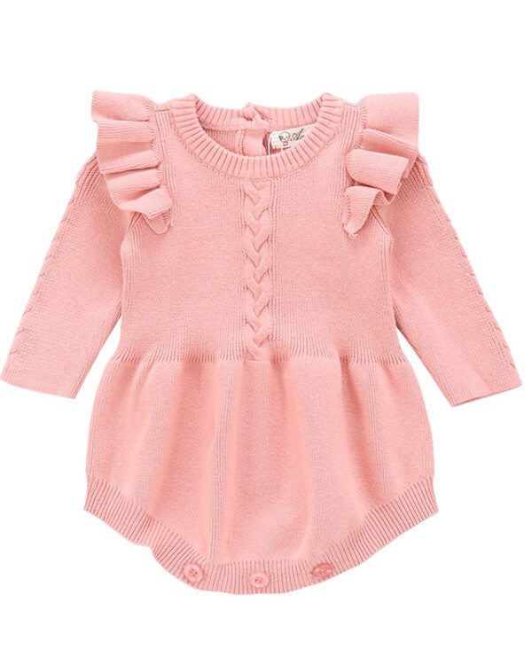 Alternative view of Knitted Ruffle Baby Romper