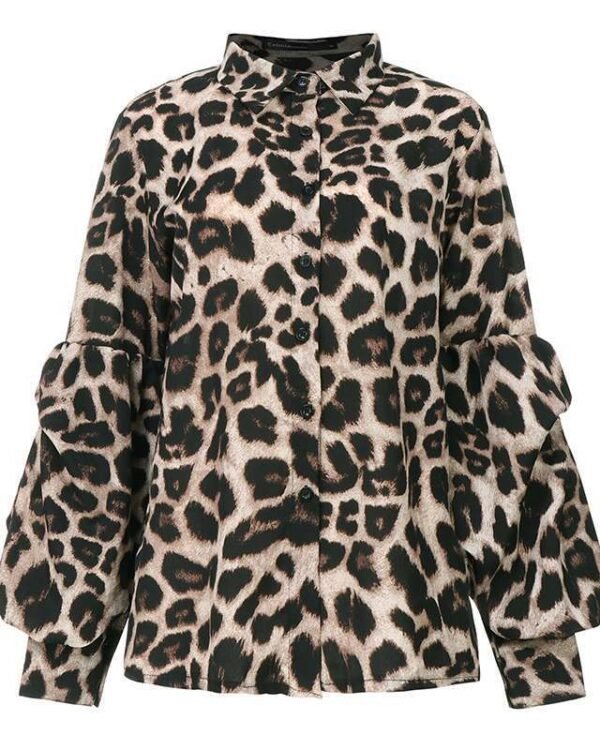 Alternative view of Women Sexy Leopard Print  Tops