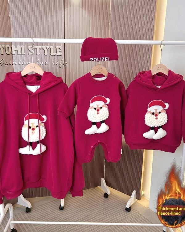 Alternative view of Cozy Santa Hoodie Set (Mom & Child)