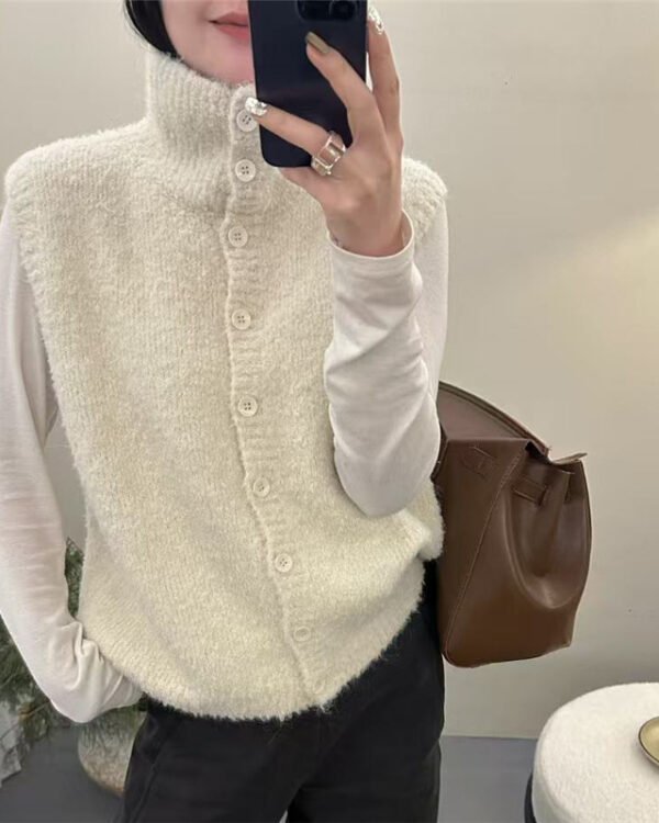 Alternative view of Sleeveless Knit Vest Tops