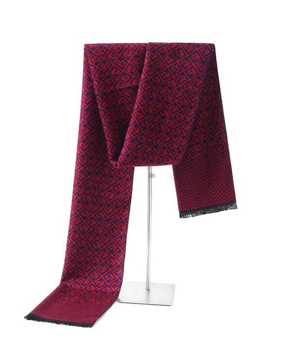 Patterned Winter Scarf - Business Classic