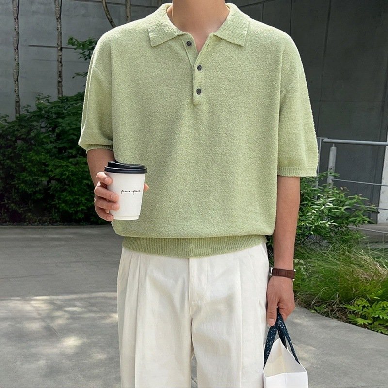 Retro Knit Polo Shirt - Image 3