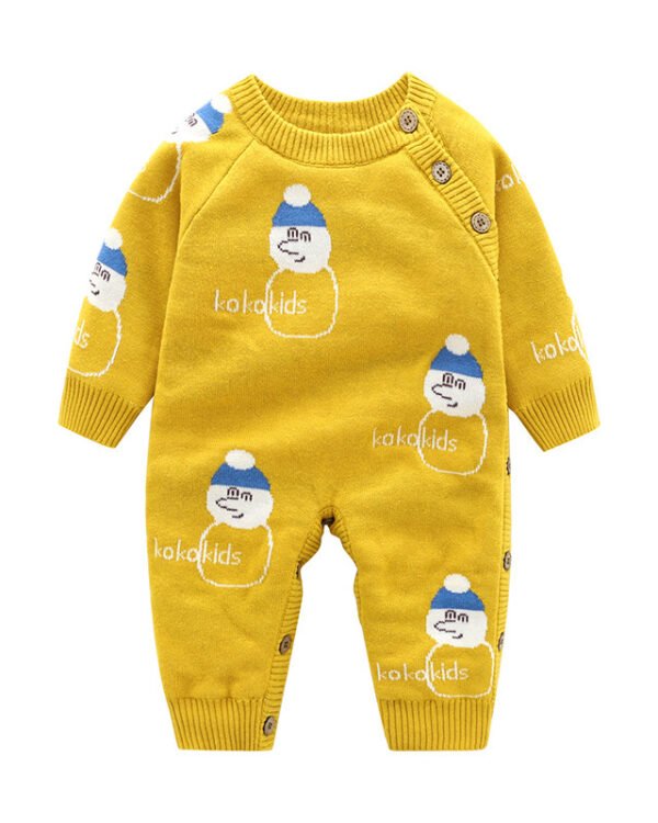 Alternative view of Knit Reindeer Baby Winter Romper