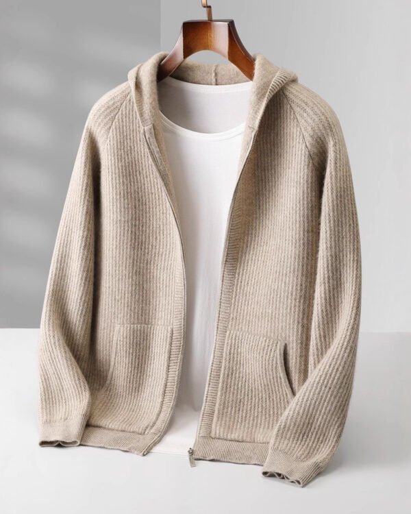 Pure Wool Zip-up Sweater