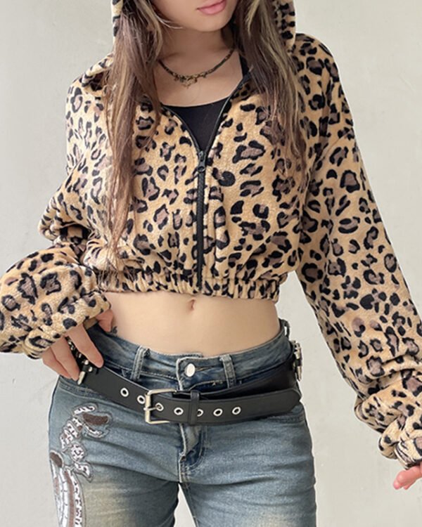 New All-matching Hooded Zip Cardigan Tops Women