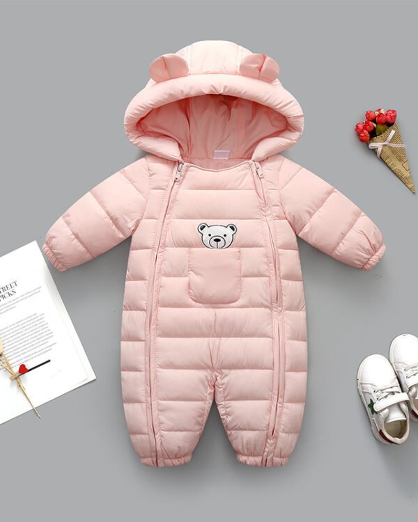 Cozy Winter Puffer Jumpsuit for Infants