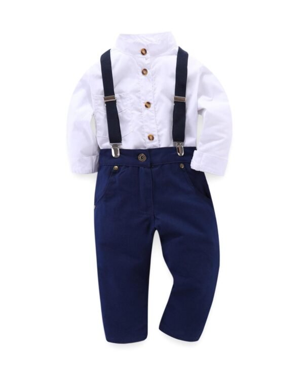 Boys Formal Suspenders Suit Set
