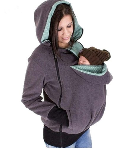 Kangaroo Carry Maternity Winter Hoodie - Image 3