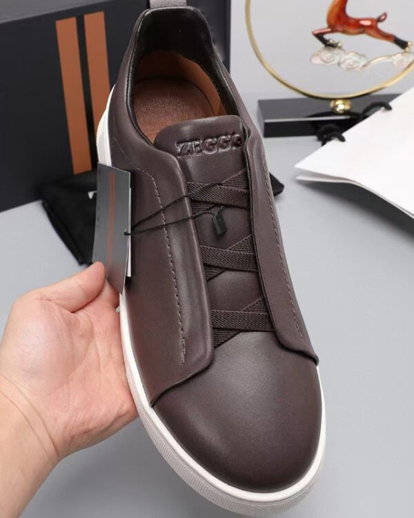 Alternative view of Cross-Strap Leather Casual Shoes