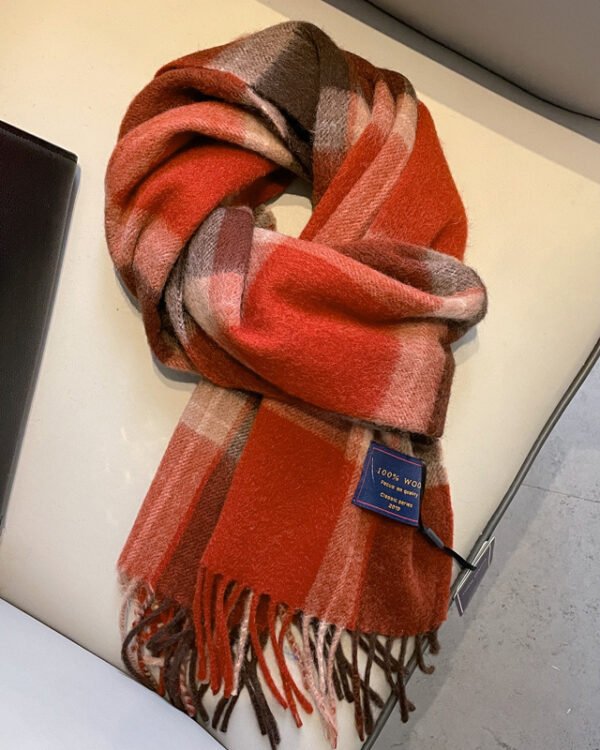 Checked Wool Scarf - Winter Essential
