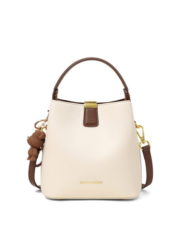 Minimal Leather Bucket Crossbody - Image 5