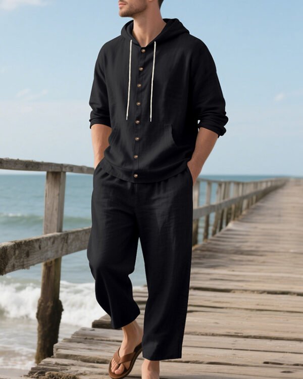 Alternative view of Relaxed Hooded Casual Set