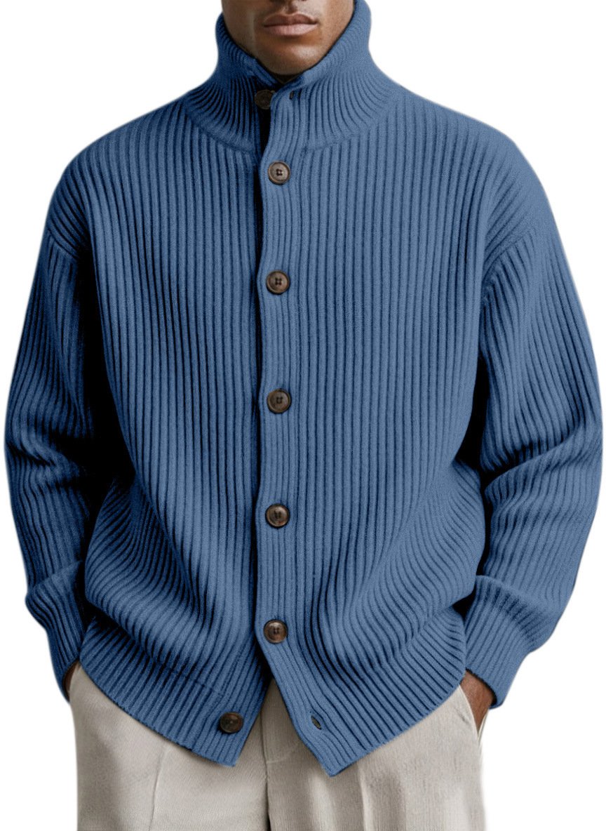 Turtleneck Knit Cardigan Coat - Image 6