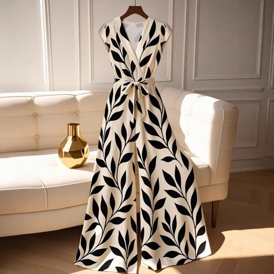 Leaf Tie Midi Dress - Image 2