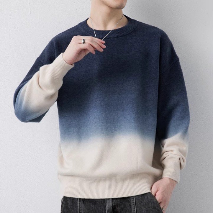 Crew-neck Gradient Sweater - Image 2