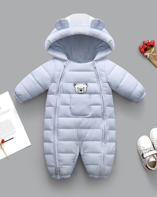Alternative view of Cozy Winter Puffer Jumpsuit for Infants