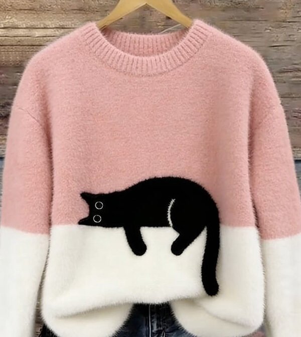 Graphic Knit Winter Pullover.