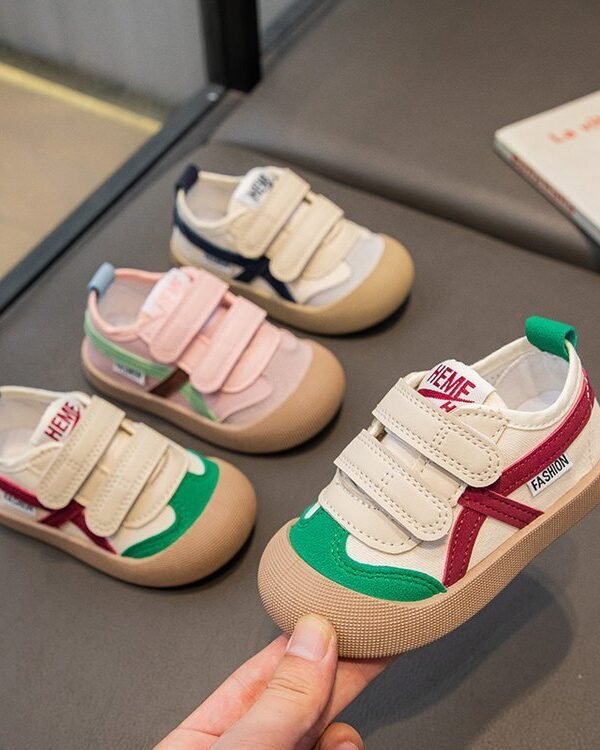 Korean Canvas Strap Sneakers | Kids Casual