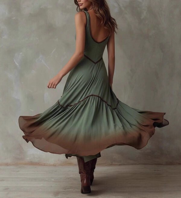 Alternative view of Bohemian Tie-Dye Ruffle Midi Skirt.