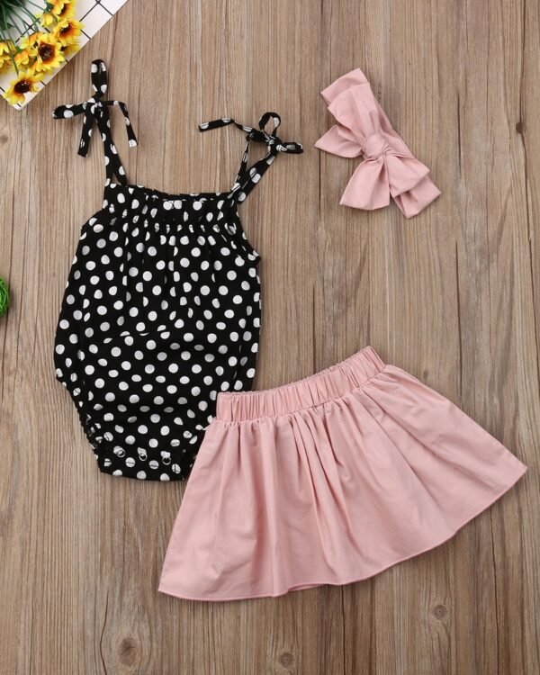 Alternative view of Baby Girl Polka Tutu Birthday Set