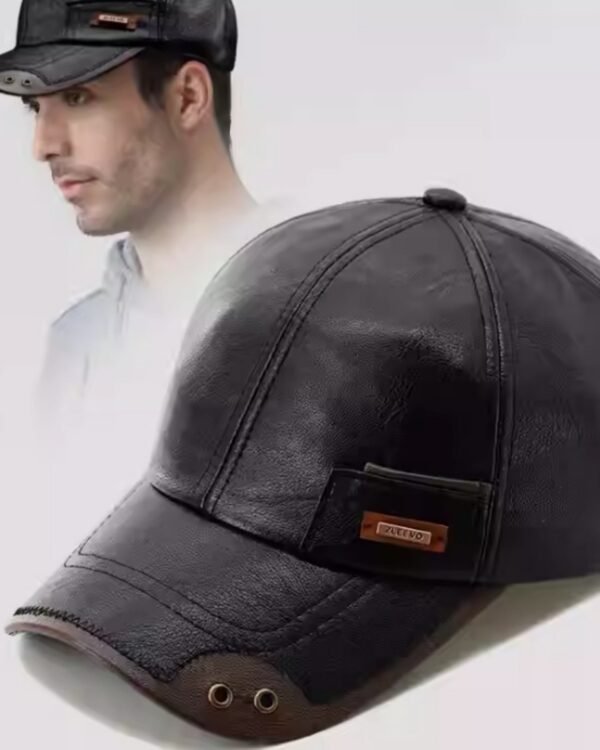 Leather Baseball Cap - Winter Luxe