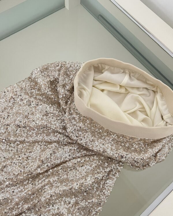 Alternative view of Champagne Sequin Two-Piece Evening Gown Set