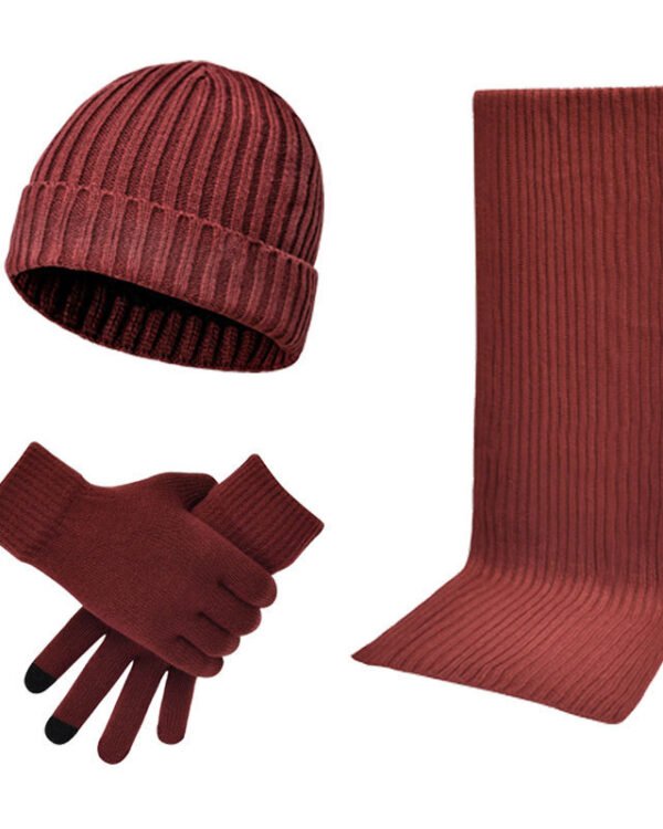 Alternative view of Knitted Winter Set- Hat, Scarf & Gloves