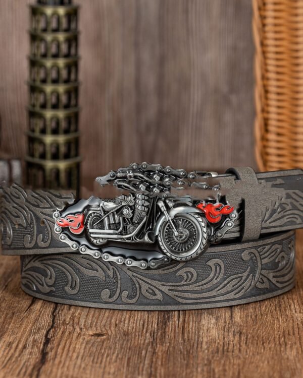 Alternative view of Retro Gothic Skull Statement Belt