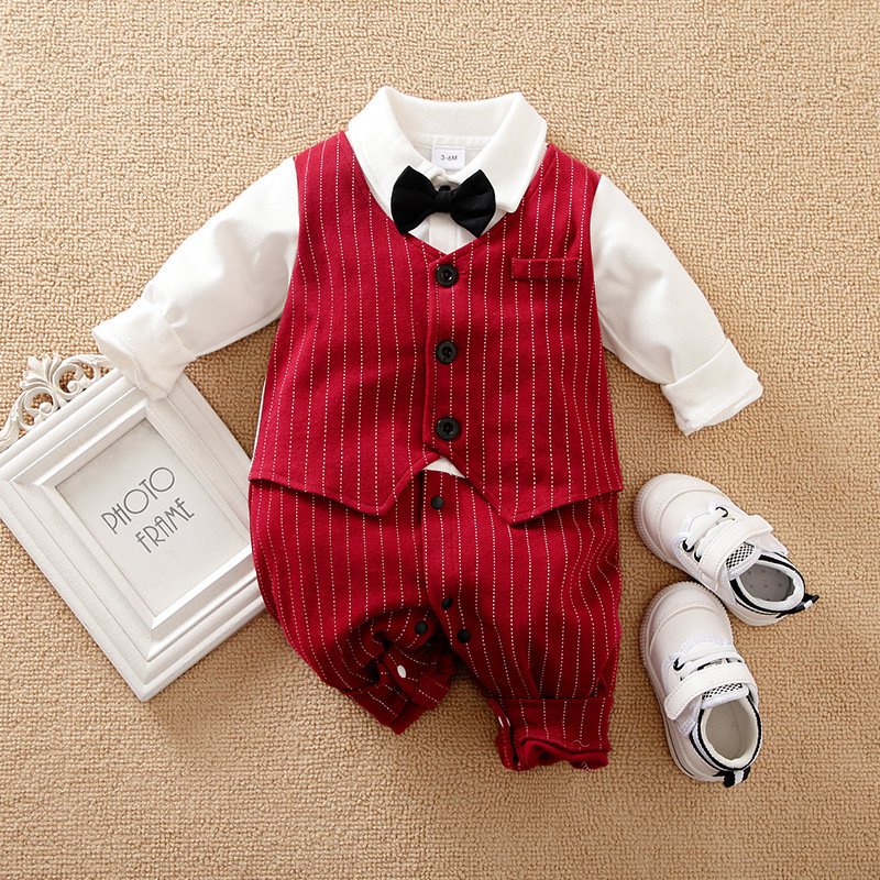 Baby Formal Vest Romper Set - Image 3