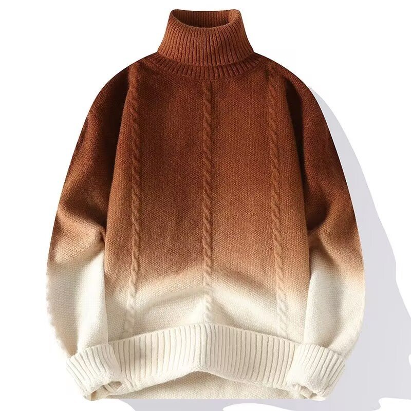 High-Neck Gradient Knit Sweater - Image 3