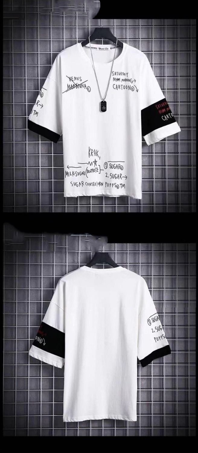 Layered Graffiti Script Tee - Image 2