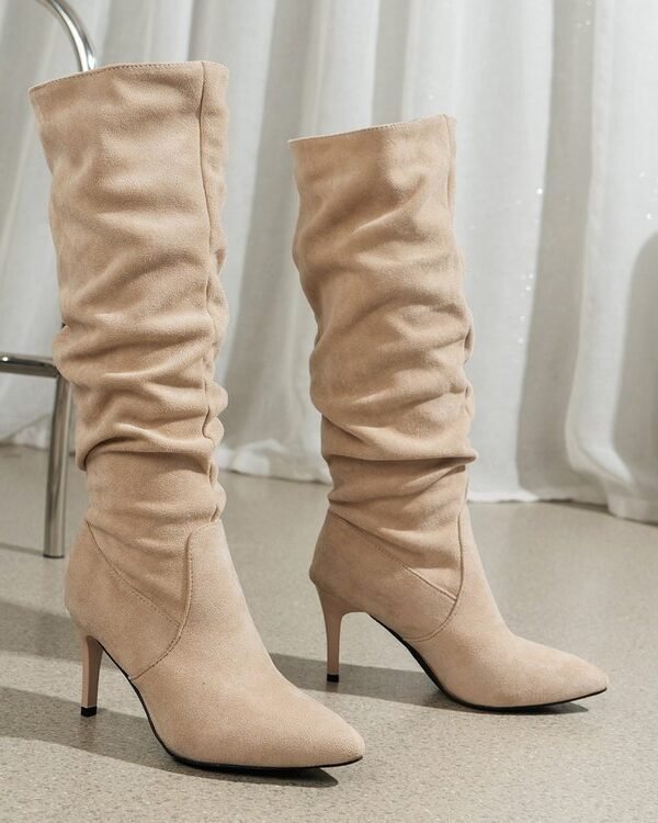 Alternative view of Suede Stiletto Knee-High Boots | After Dark