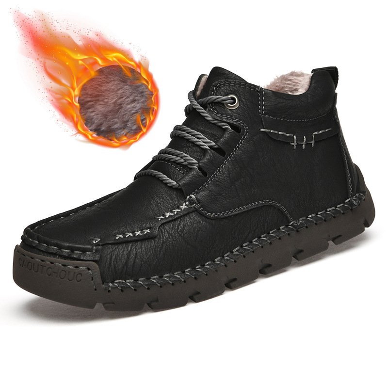 Brown Retro Velvet Warm Boots, Winter Picks - Image 7