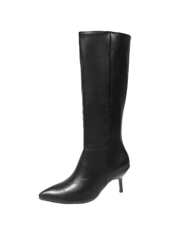Alternative view of Pointed Stiletto Knee High Leather Boots