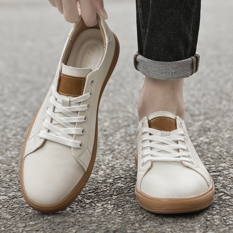 Spring Leather Lace Up Low-Top Casual Shoes | Casual - Image 5