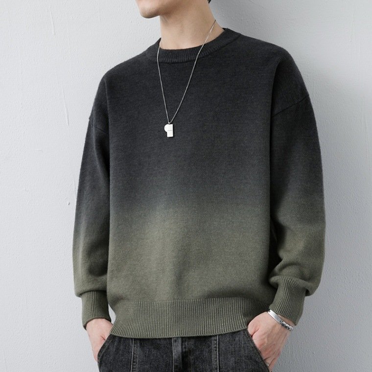 Crew-neck Gradient Sweater