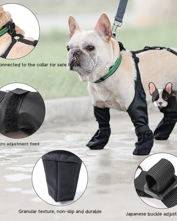 Alternative view of Waterproof Dog Shoes Adjustable Dog Boots Pet Breathbale Shoes For Outdoor Walking Soft French Dog Shoes Pets Paws Protector Pet Products