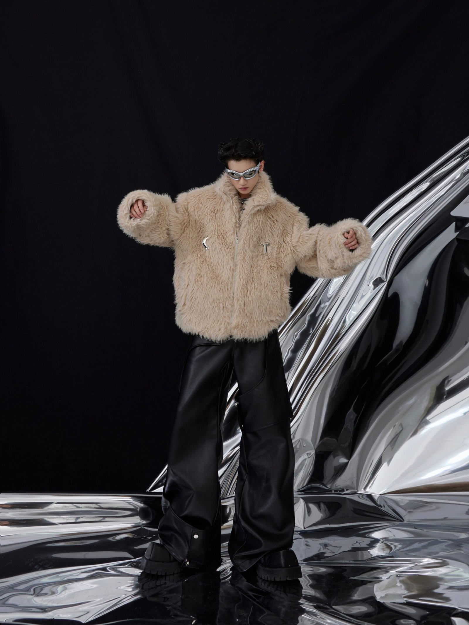 Metallic Finish Winter Coat - Image 3