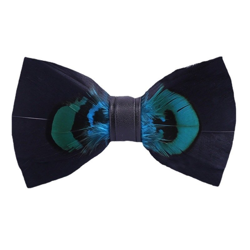Feather Bow Tie - Statement Formal Accent