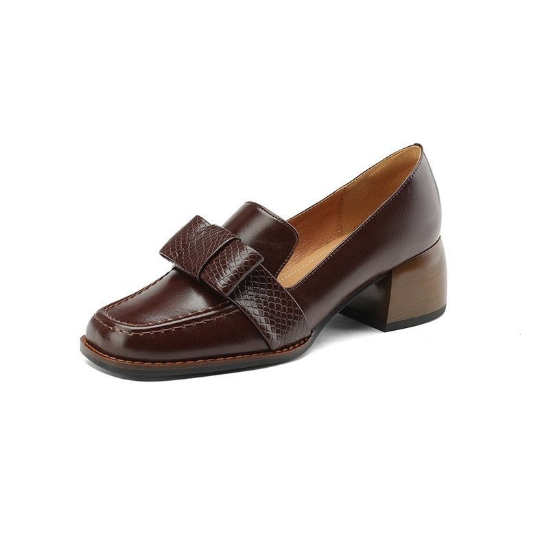 Classic Leather Block-Hell Loafers - Image 7