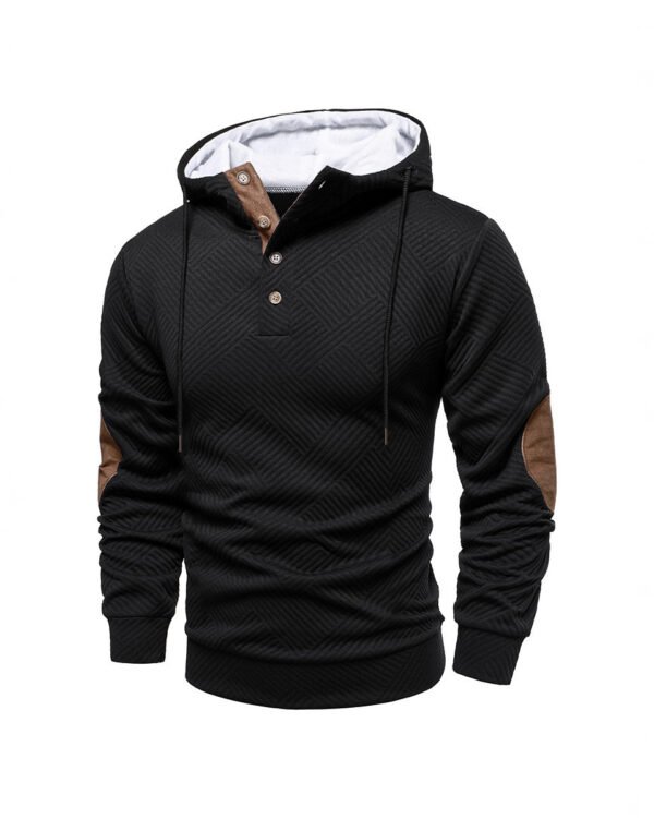 Alternative view of Textured Pullover Hoodie