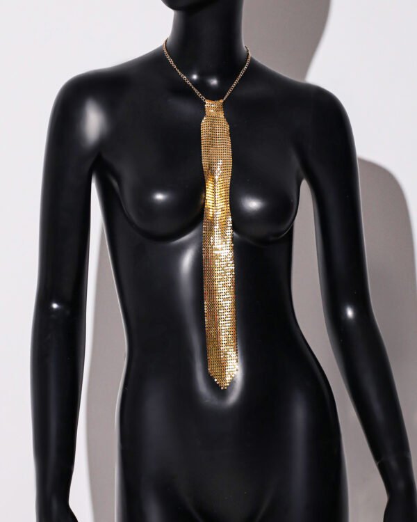 Alternative view of Metal Sequins Tie Music Festival Party