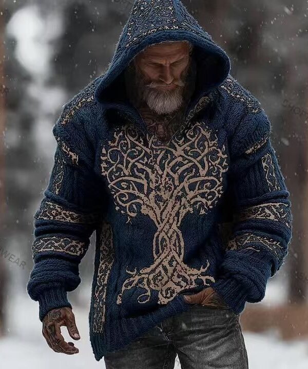 Hooded Knitted Sweatshirt Top