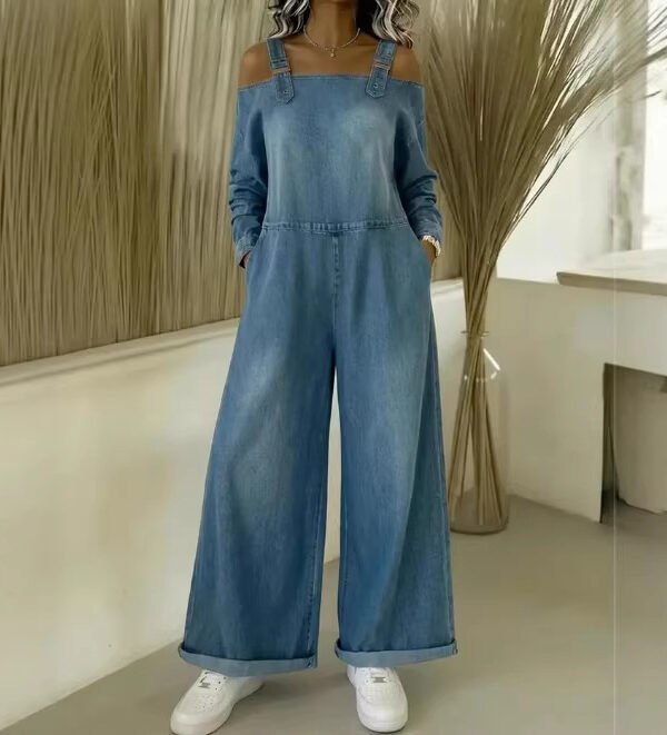 Relaxed Denim Utility Jumpsuit
