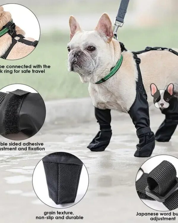 Waterproof Dog Shoes Adjustable Dog Boots Pet Breathbale Shoes For Outdoor Walking Soft French Dog Shoes Pets Paws Protector Pet Products