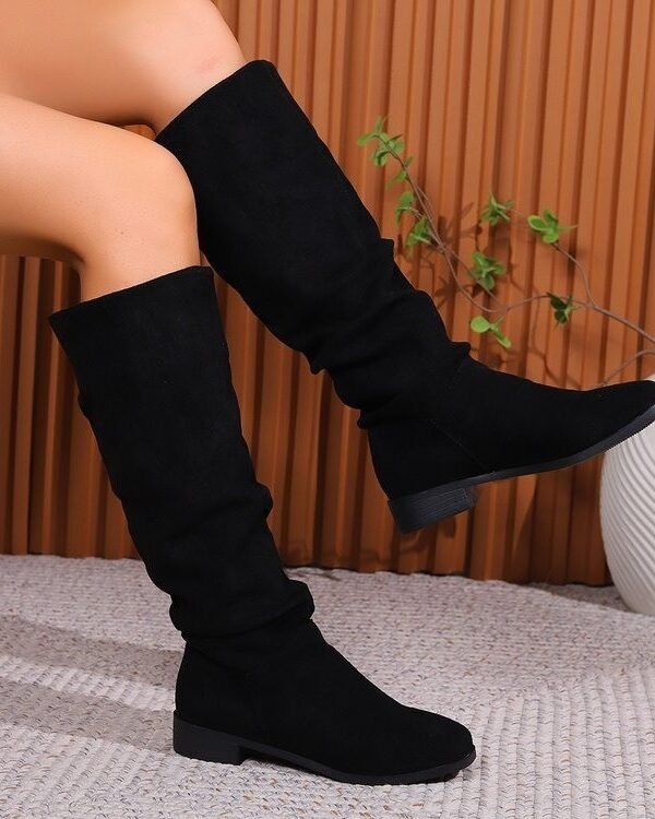 Alternative view of Suede Chunky Heel Mid Boots