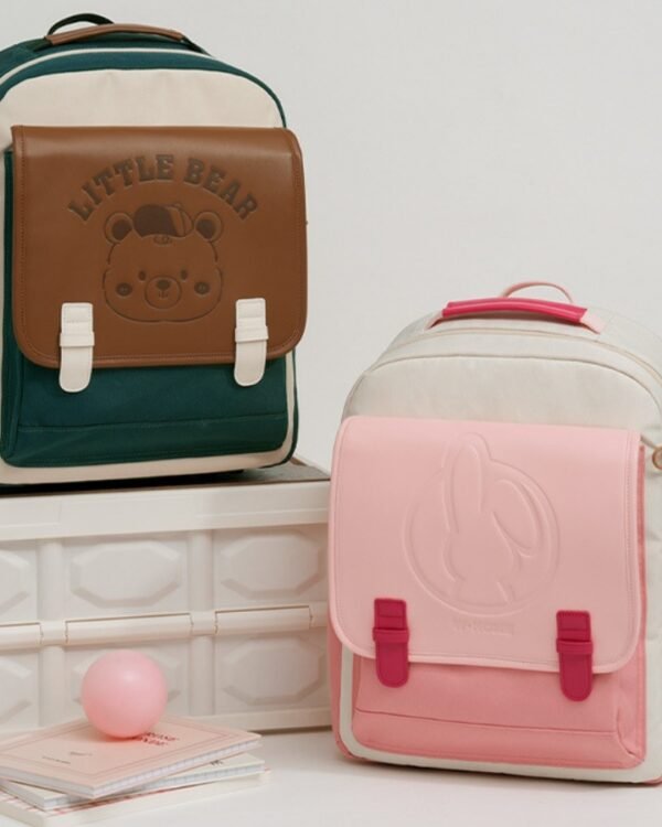 Bear Patch Large-Capacity Kids Backpack